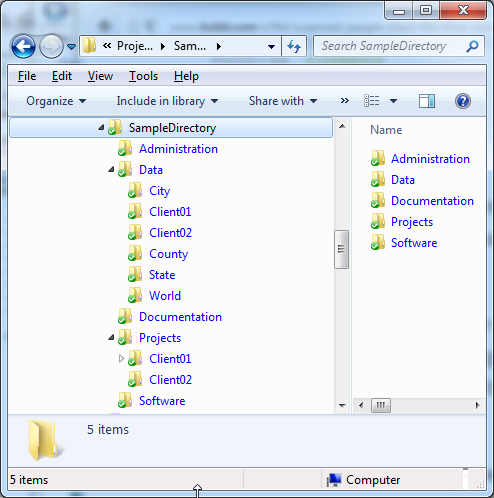 Sample Directory Structure