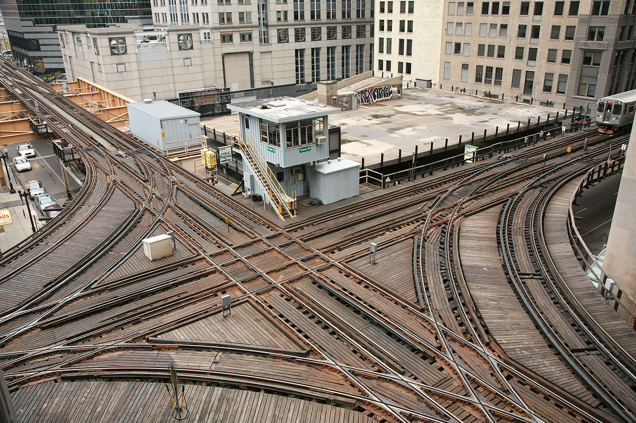 Rail network and buildings