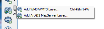 Add WMS/WMTS or ArcGIS MapServer Layer
