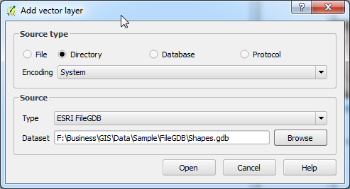 Open File Geodatabase
